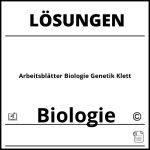 Arbeitsblätter Biologie Genetik Klett Lösungen Pdf