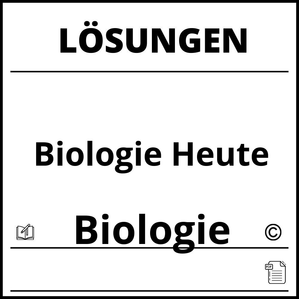 Biologie Heute Lösungen Pdf