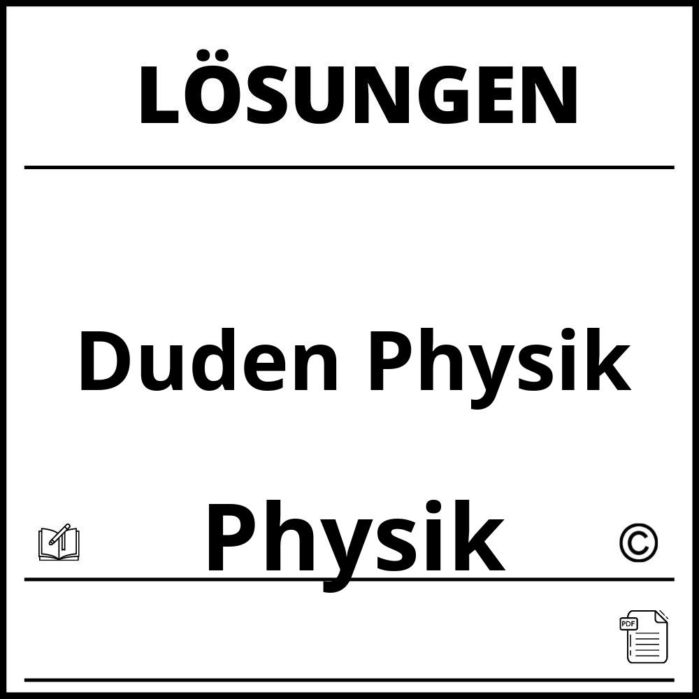 Duden Physik Lösungen Pdf