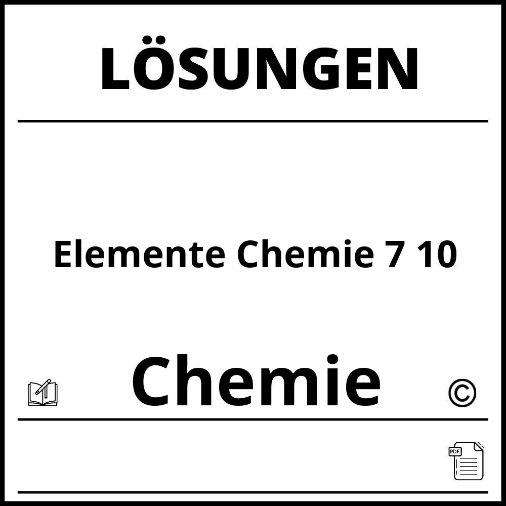 Elemente Chemie 7 10 Lösungen Pdf