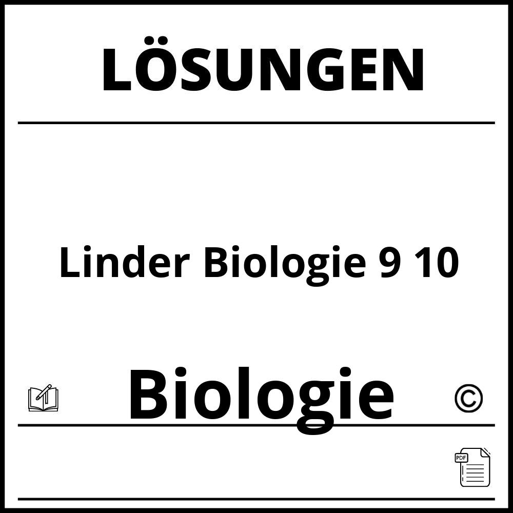 Linder Biologie 9 10 Lösungen Pdf